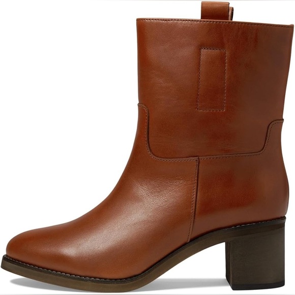 NIB Free People Women’s Tabby Leather Tuscan Tan Booties in size EU 37.5 or 6.5 - Picture 2 of 8